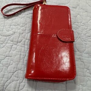 Source Unknown Glossy Red Wallet